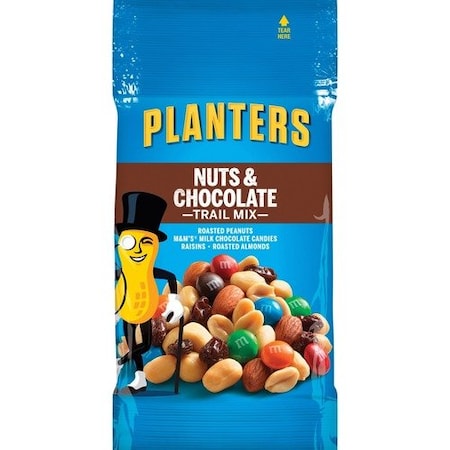 Kraft Foods Trail Mix, Planters, Nut/Chocolate, Kosher, 2 oz, 72PK KRF00027
